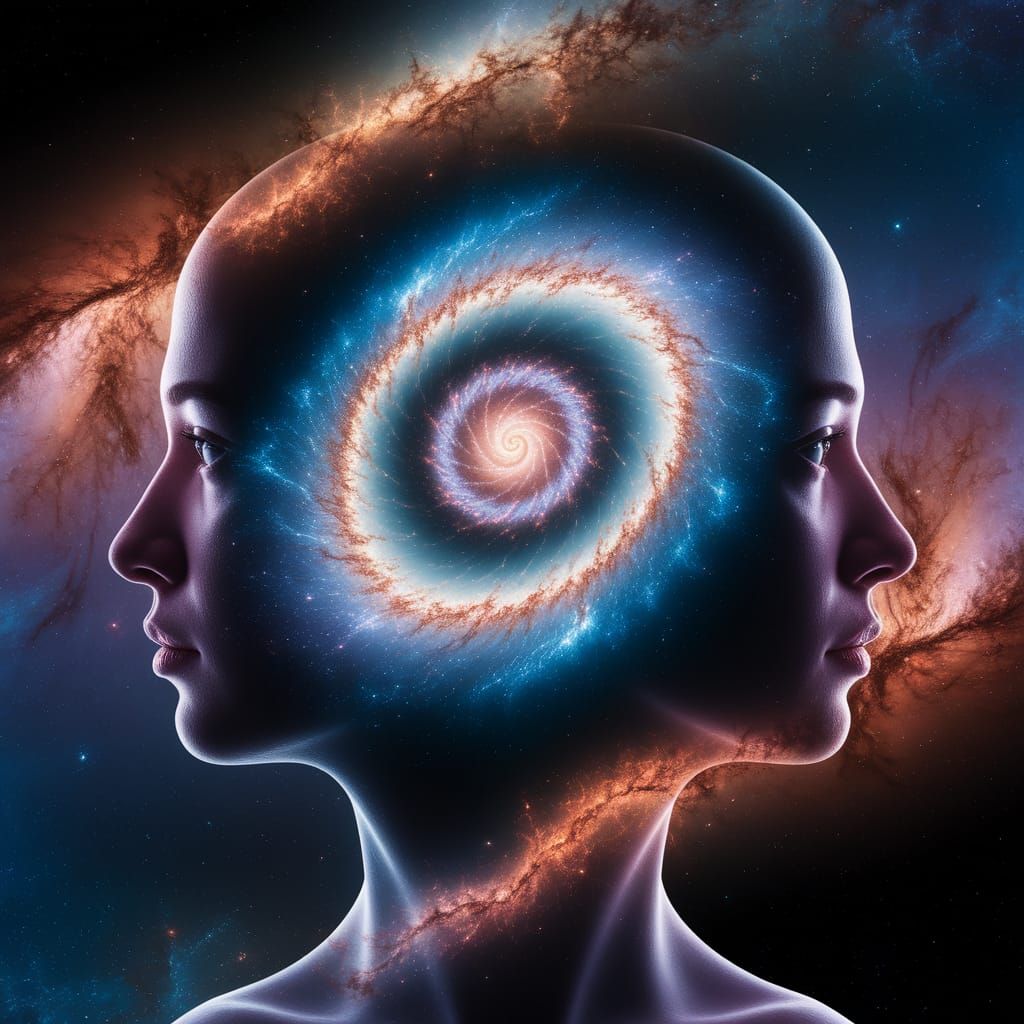 Cosmic Faces in Astral Holographic Style