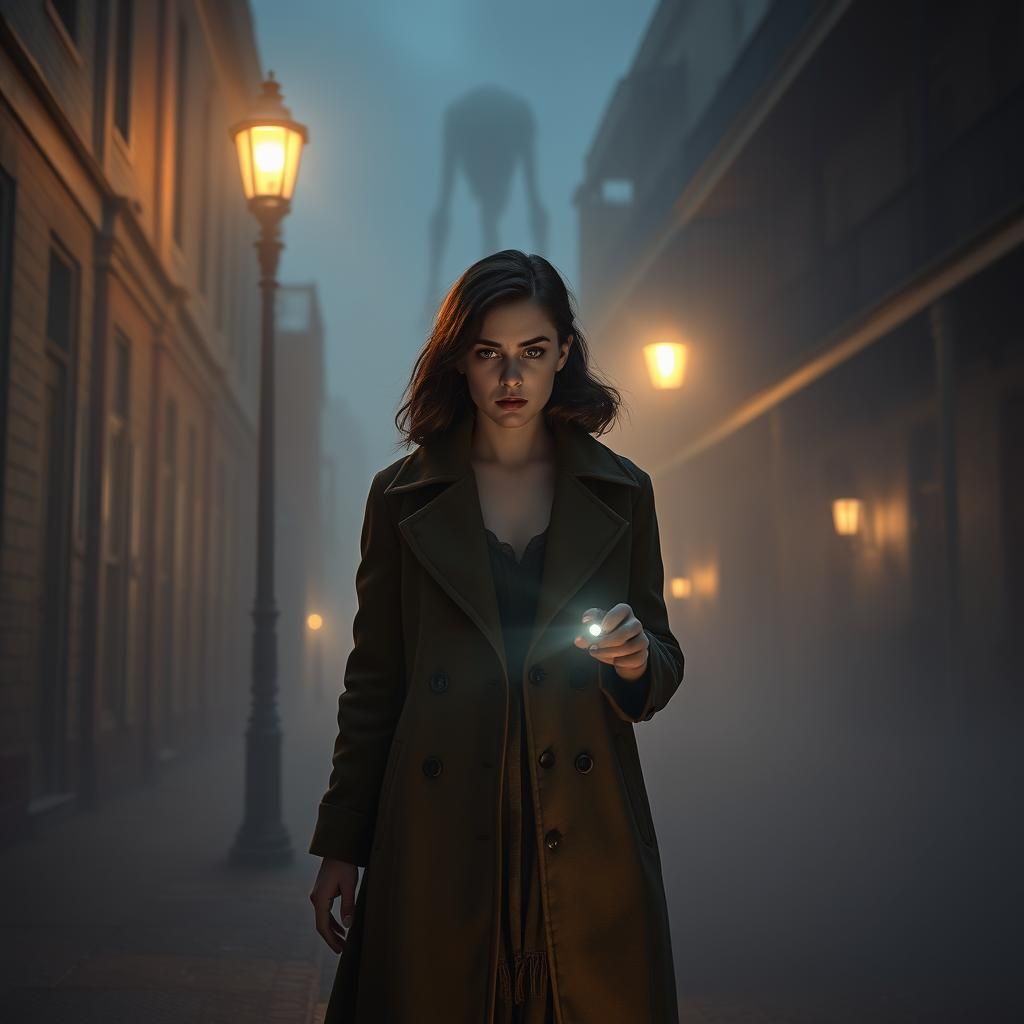 Eerie New Orleans Street Scene in Dreamlike Style