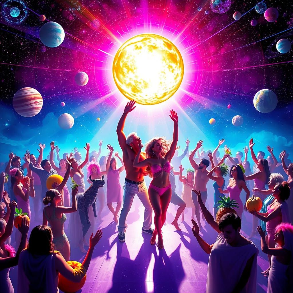 Cosmic Disco Inferno: Celestial Bodies Groove Under the Radi...