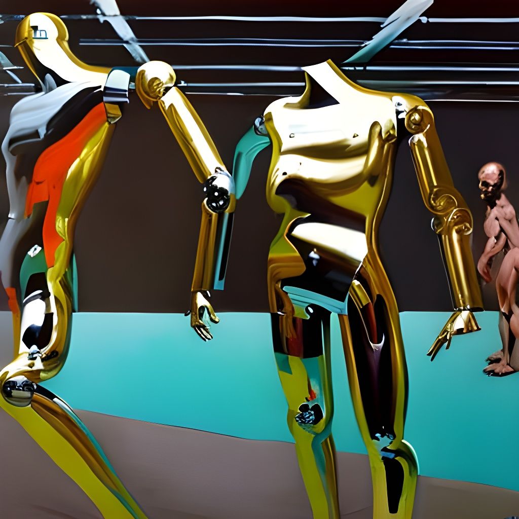 Futuristic Robots Create Mayhem with Wet Paint