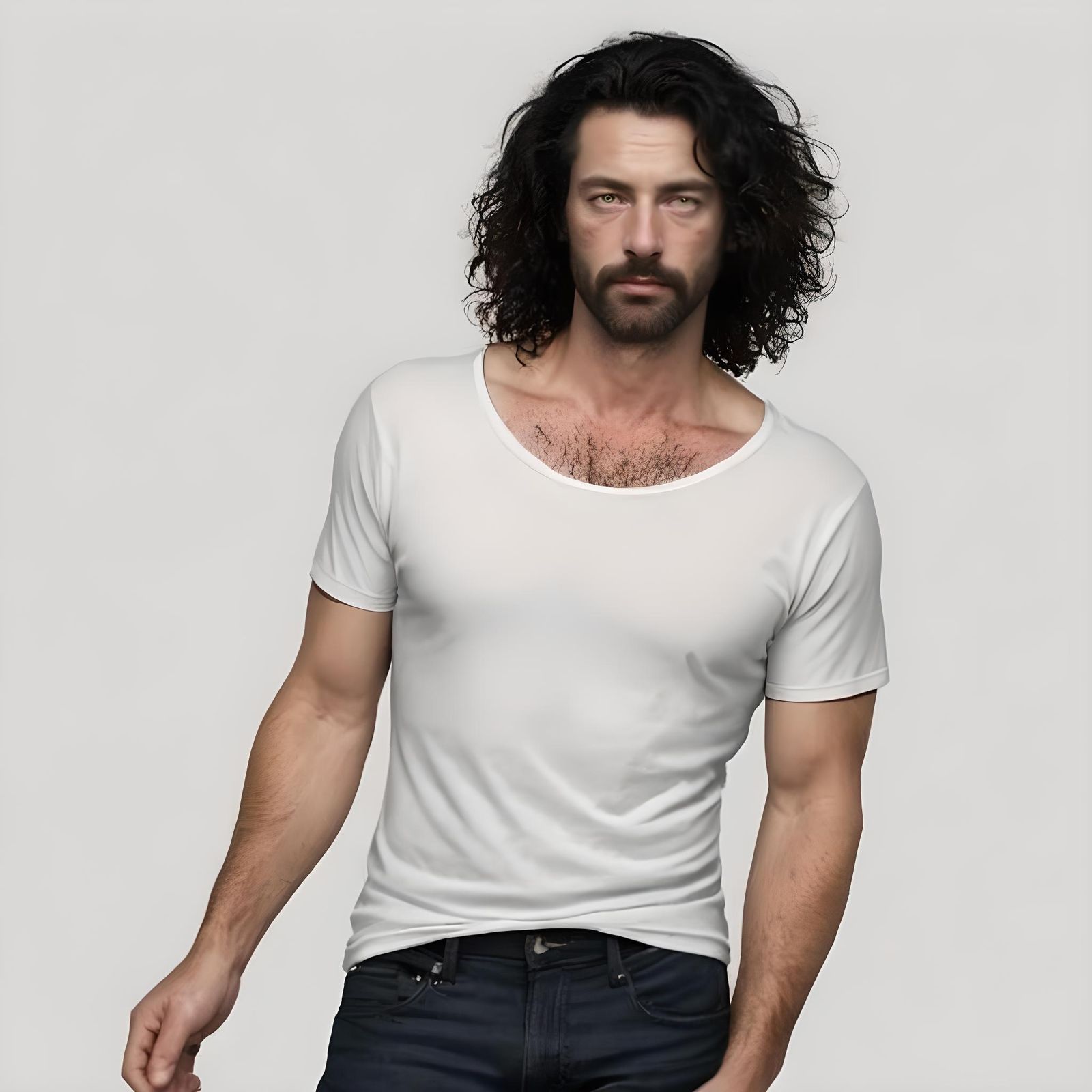 Portrait of a Shy Cajun Man with Green Eyes