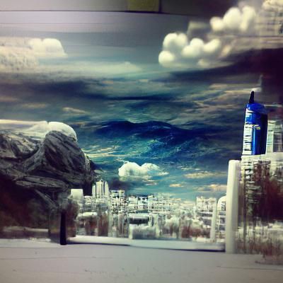 Solitary Figure in Detailed Matte Painting