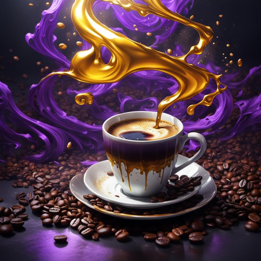 Coffee, Dark Fantasy Concept Art in 8K