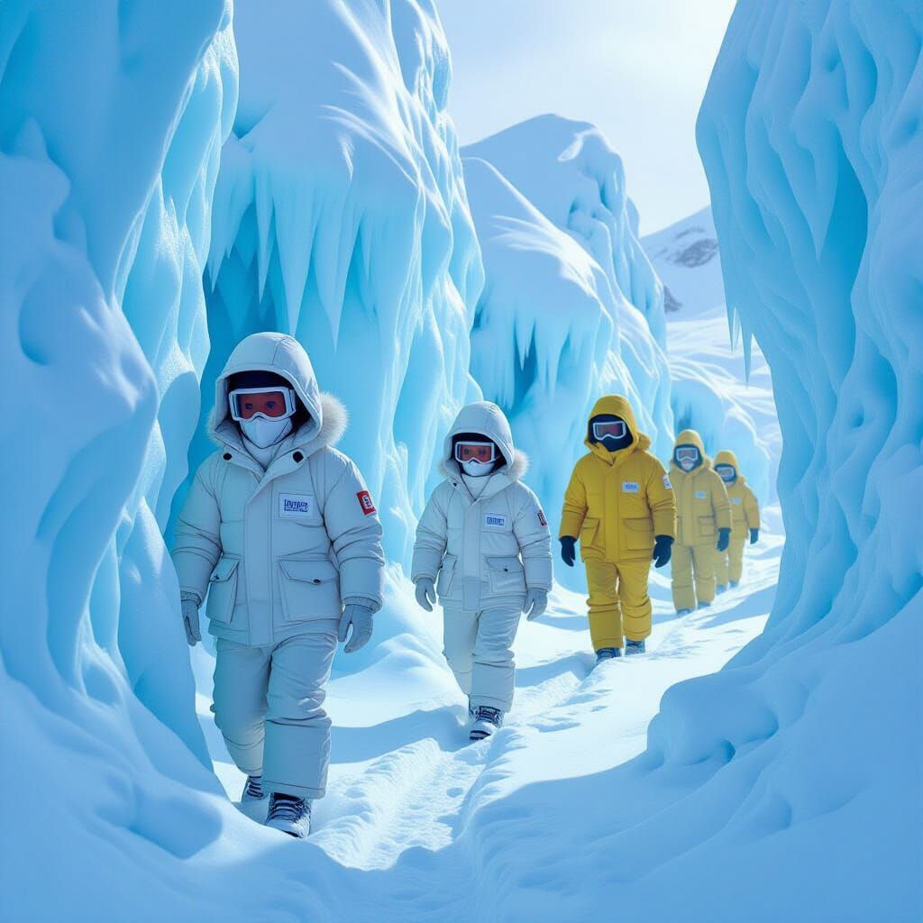 Kids Hiding from Squid Game Guards in Antarctica