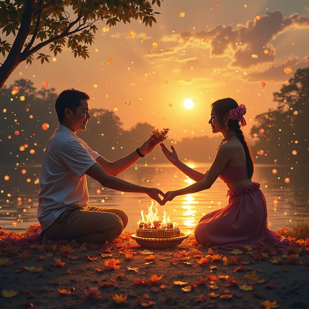 Khmer New Year Celebration in Vibrant Colors