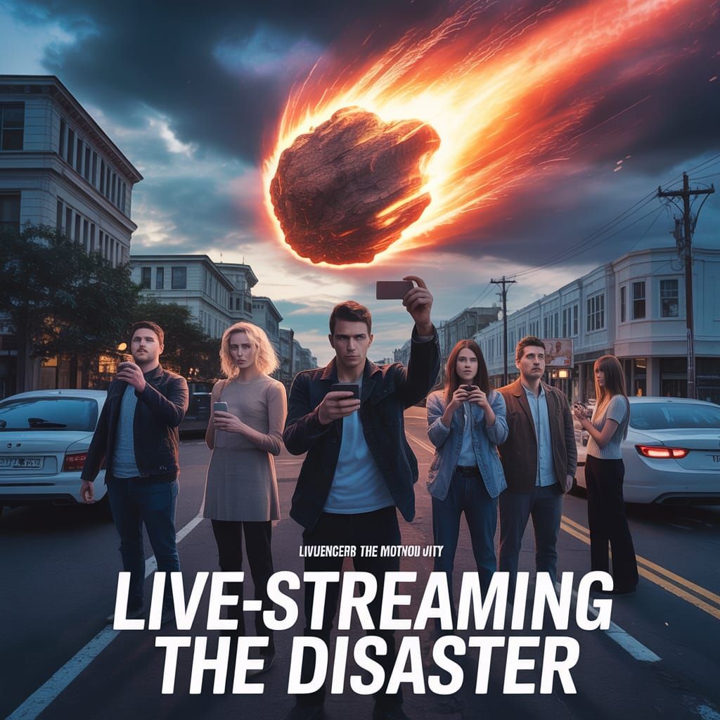 A 2020s social commentary movie poster. The title reads, "Li...