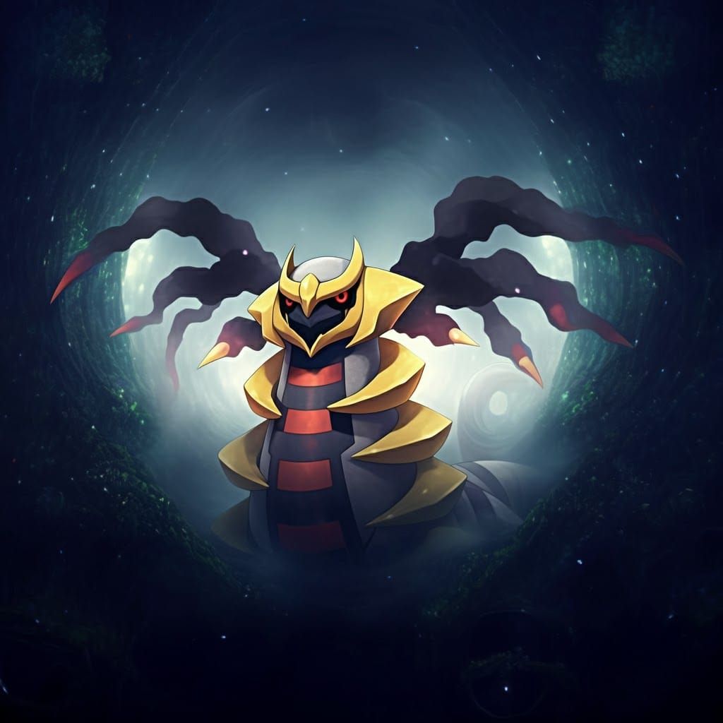 Giratina Emerges from Dreamlike Anime Realm