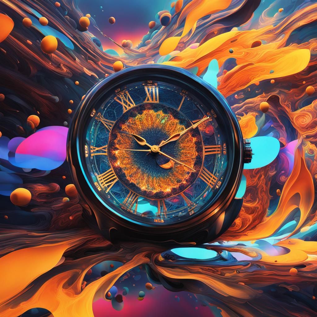 Abstract Surreal Image of Time Illusion