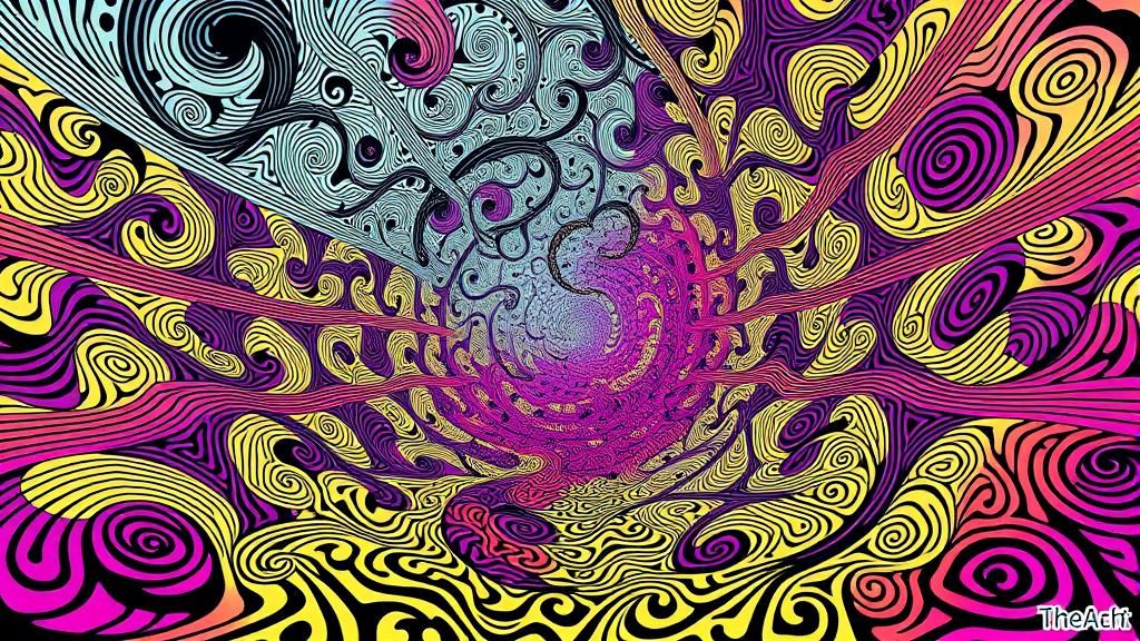 Psychedelic Graphic Score in Futuristic Digital Style