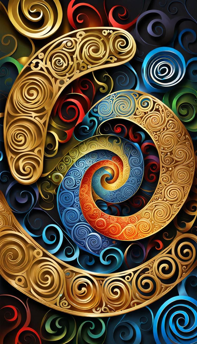 Golden Ratio: A Sacred Spiral in Vivid Color