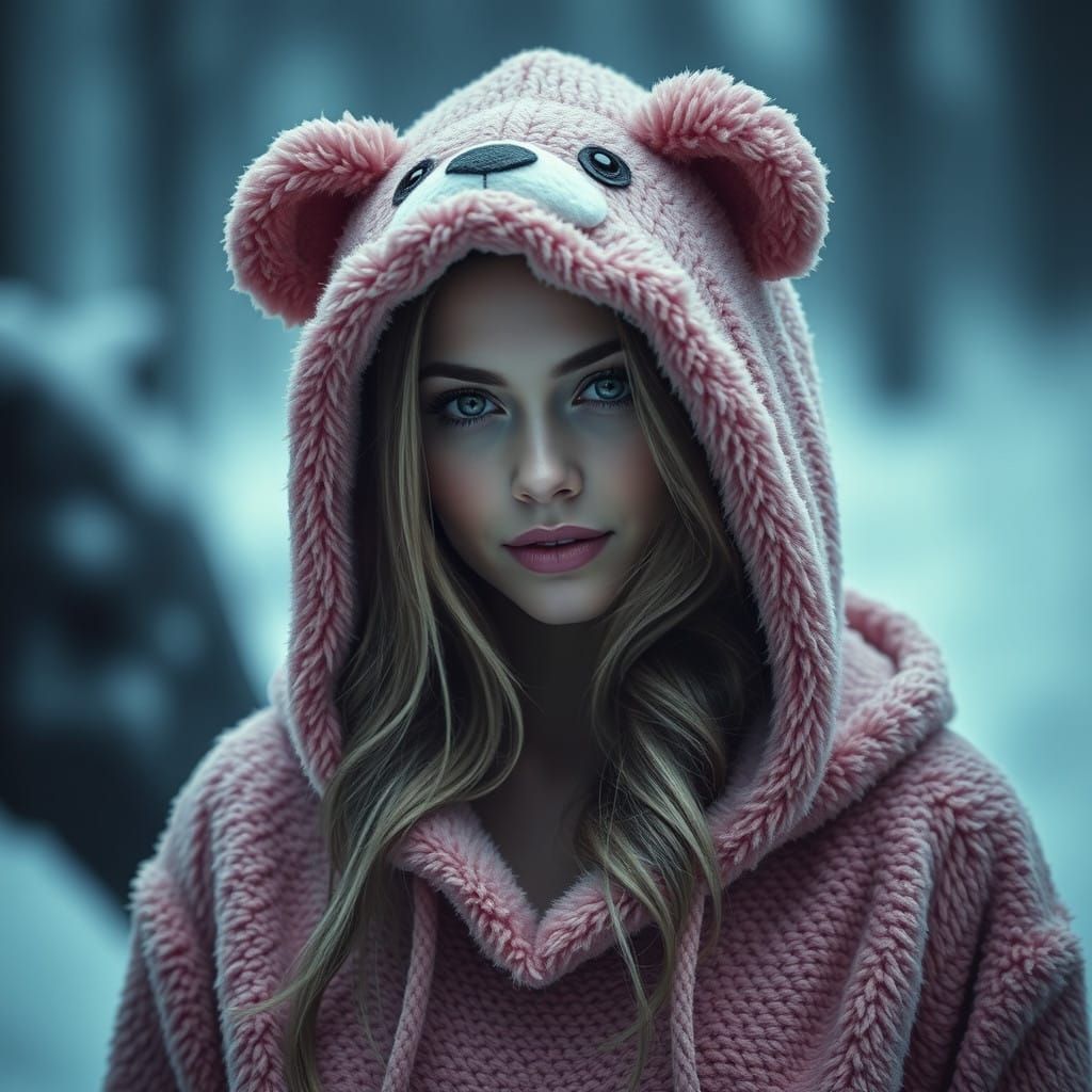 Majestic Woman in Bear Costume