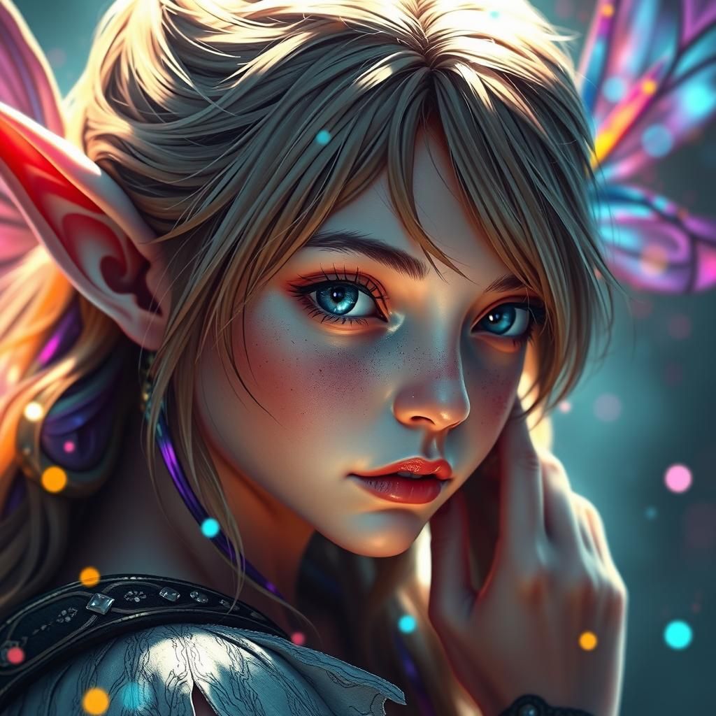Enchanting Elf and Fairy Portrait in Artstation Style