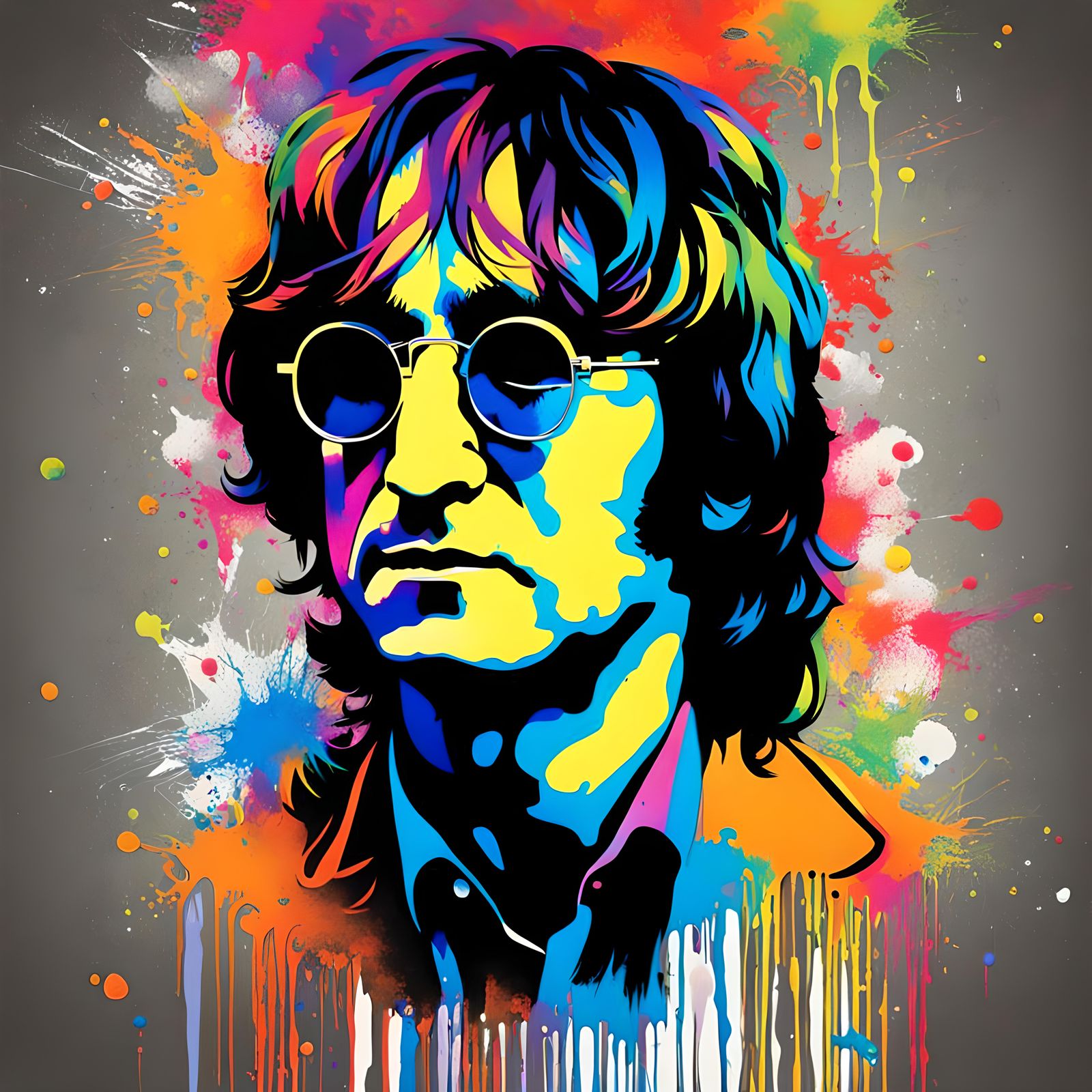 John Lennon Graffiti Art in Splash Style