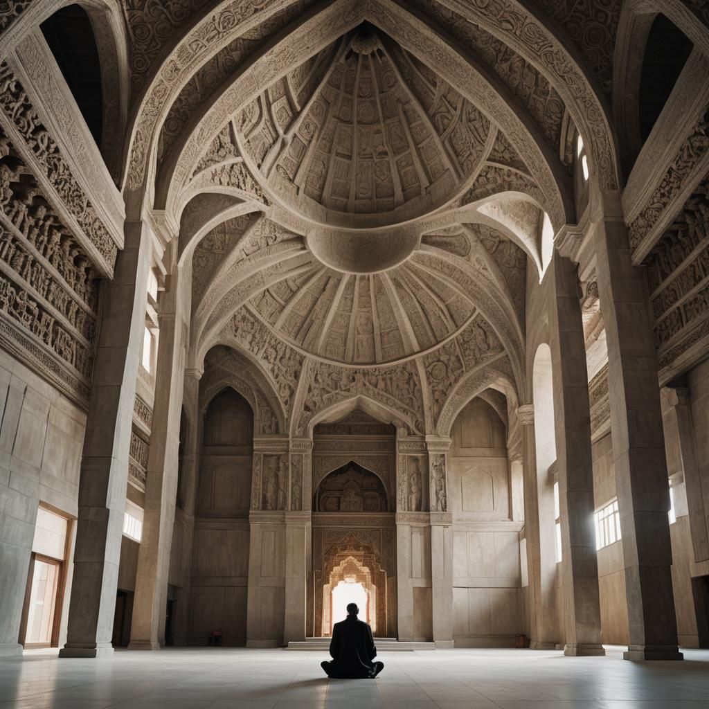 Minimalist Mandir: Serene Prayer in Concrete Sanctuary
