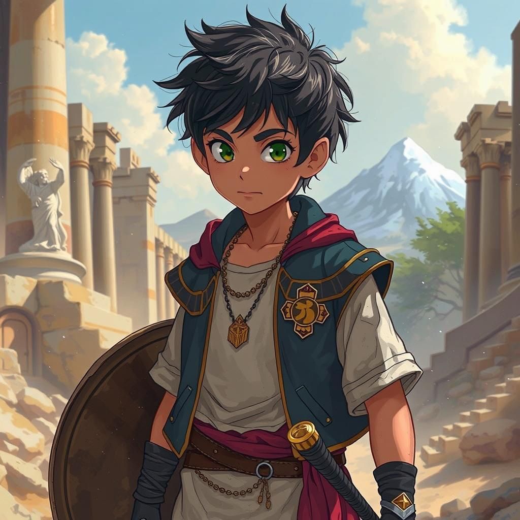 Percy Jackson in Mystical Greek Ruins