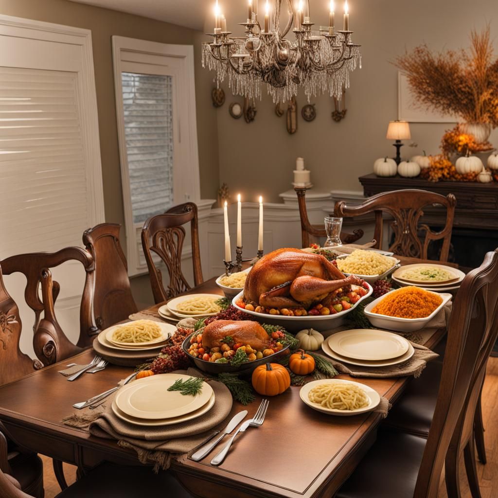 Thanksgiving Dinner Scene