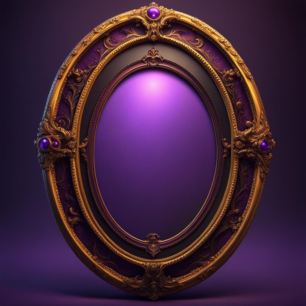 Ornate Frame As Dark Fantasy Concept Art