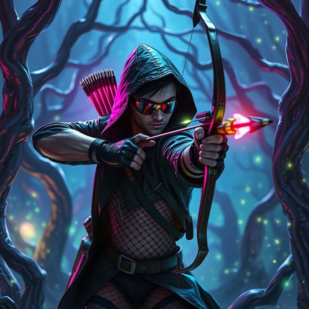 A beautiful headshot beautiful masterpiece of Robin Hood as ...