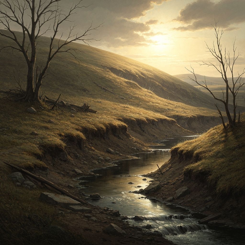 Melancholic Landscape Painting of a Dying World