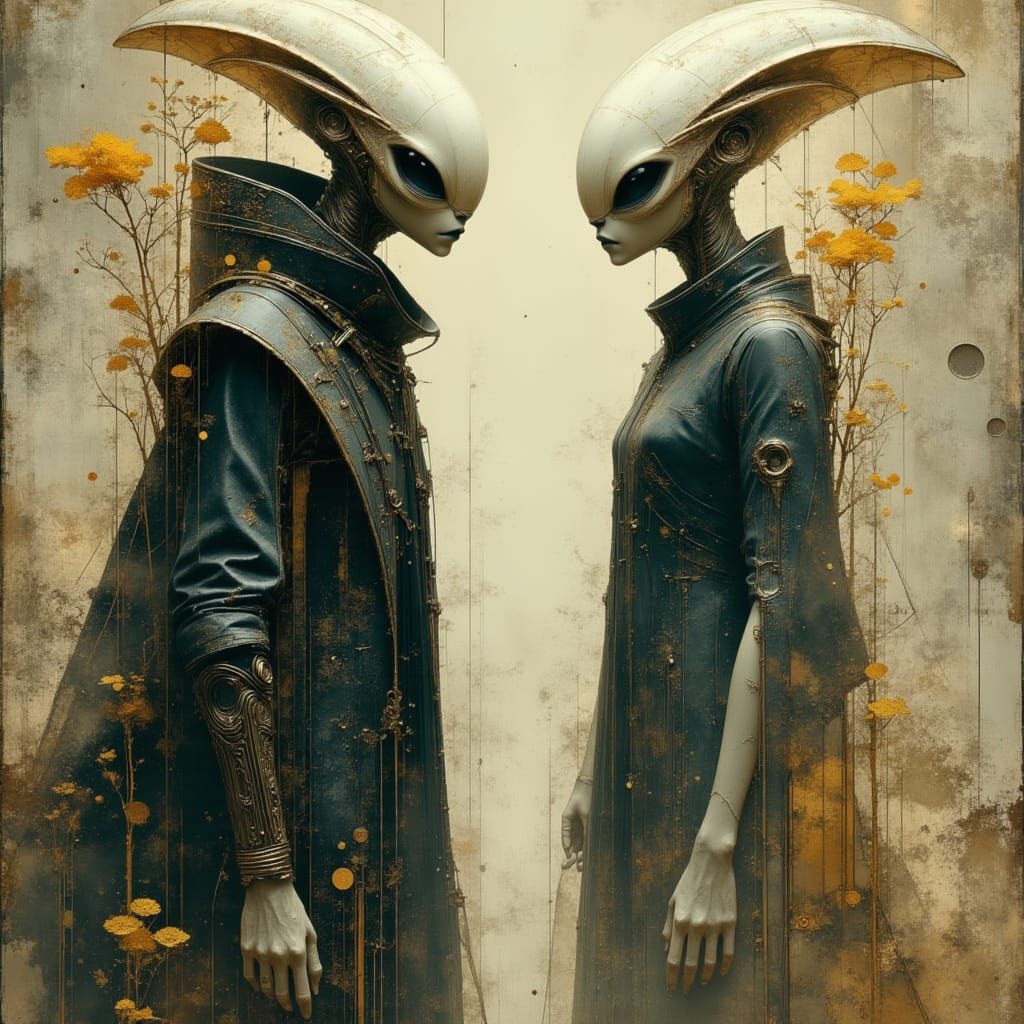 Alien Couple in Elaborate Garb
