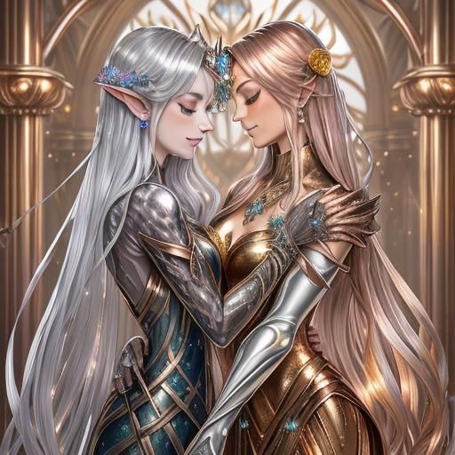 Metallic Fey Spirit with Iridescent Glow