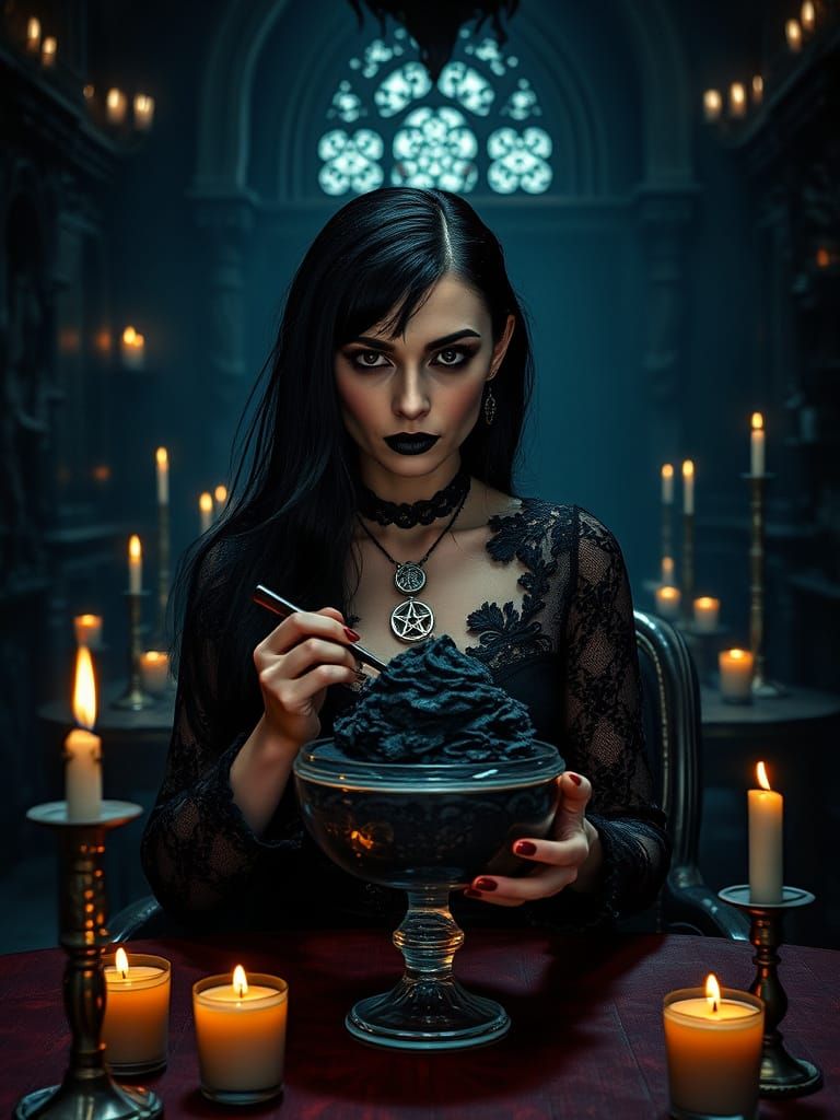 Goth witch's ice cream 1
