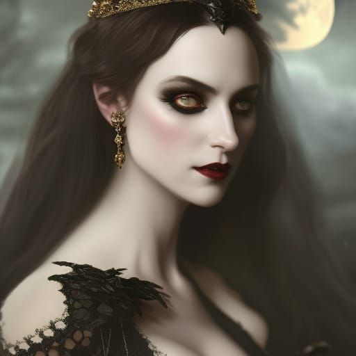Dracula's Vampire Bride in Dark Medieval Castle