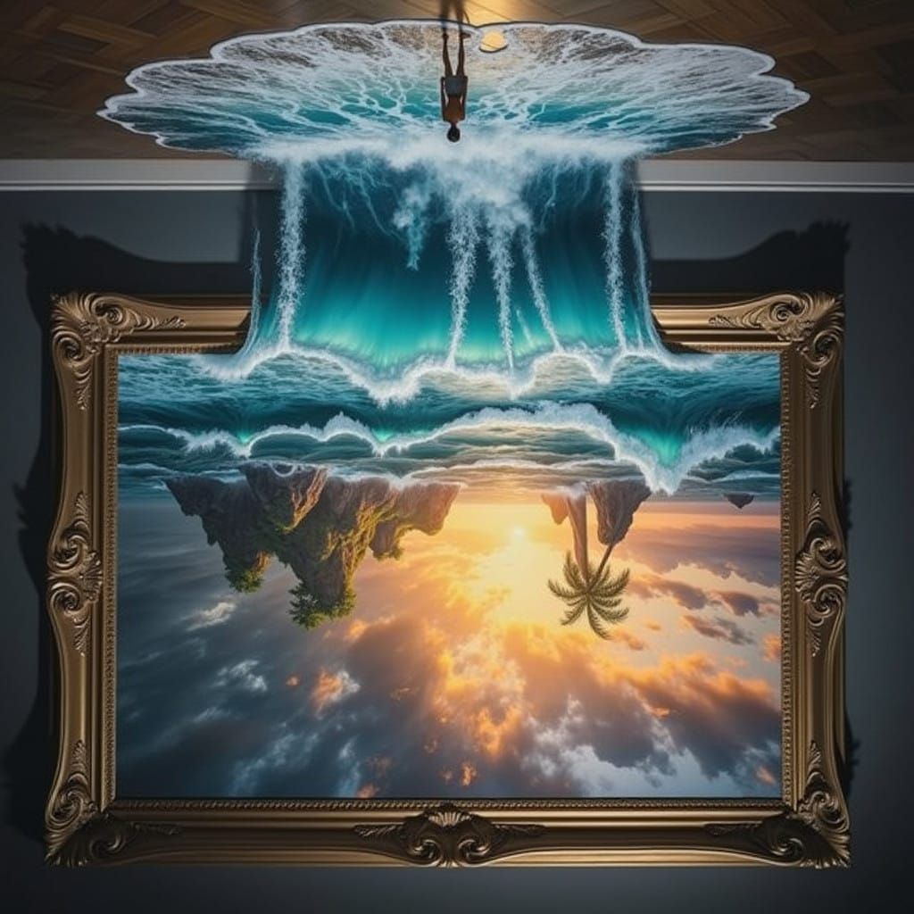 Surreal White Room with Subtle Gradient