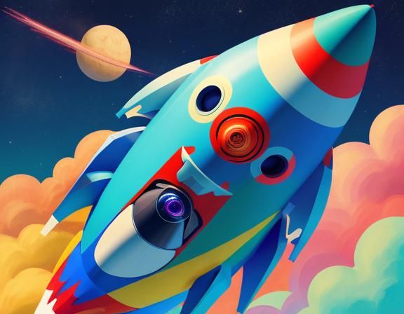Colorful Rocketship Dream