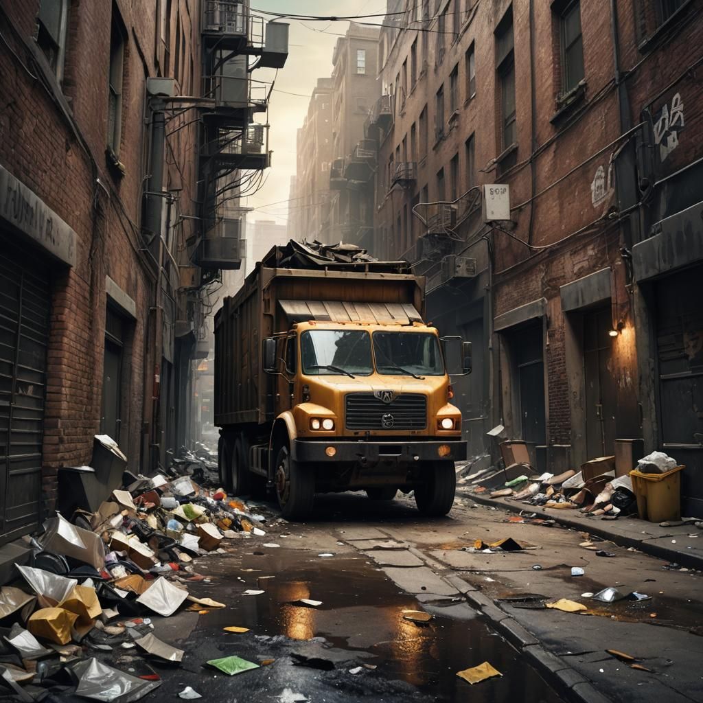 Gritty Urban Decay in a Dirty Alleyway