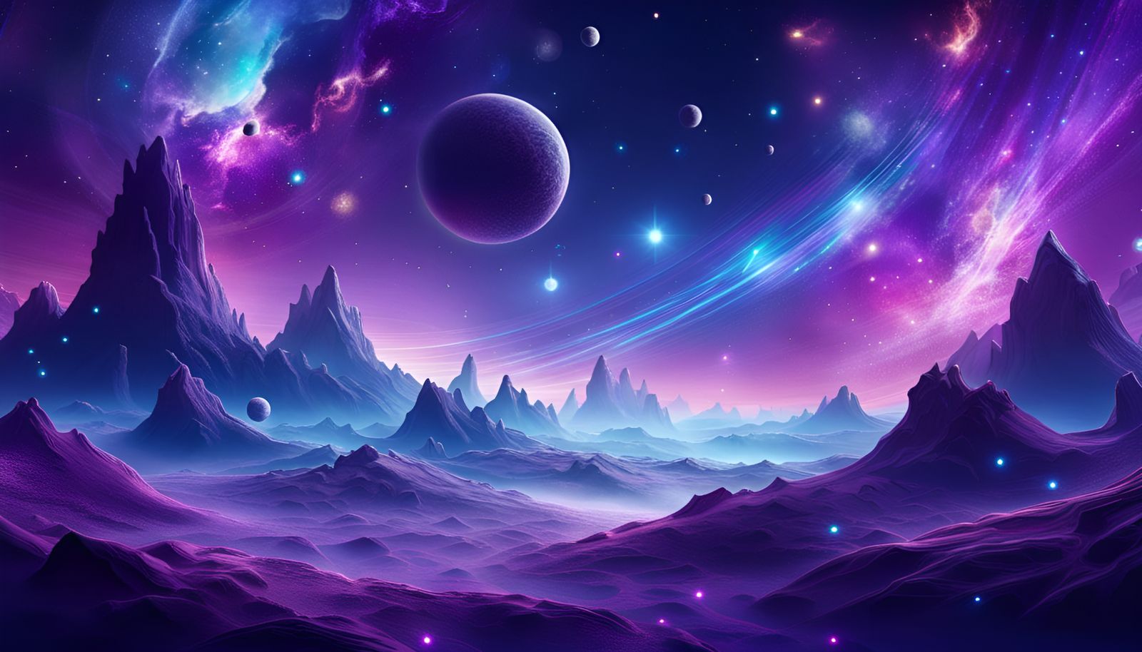Cosmic Universe Wallpaper in Digital Art Style