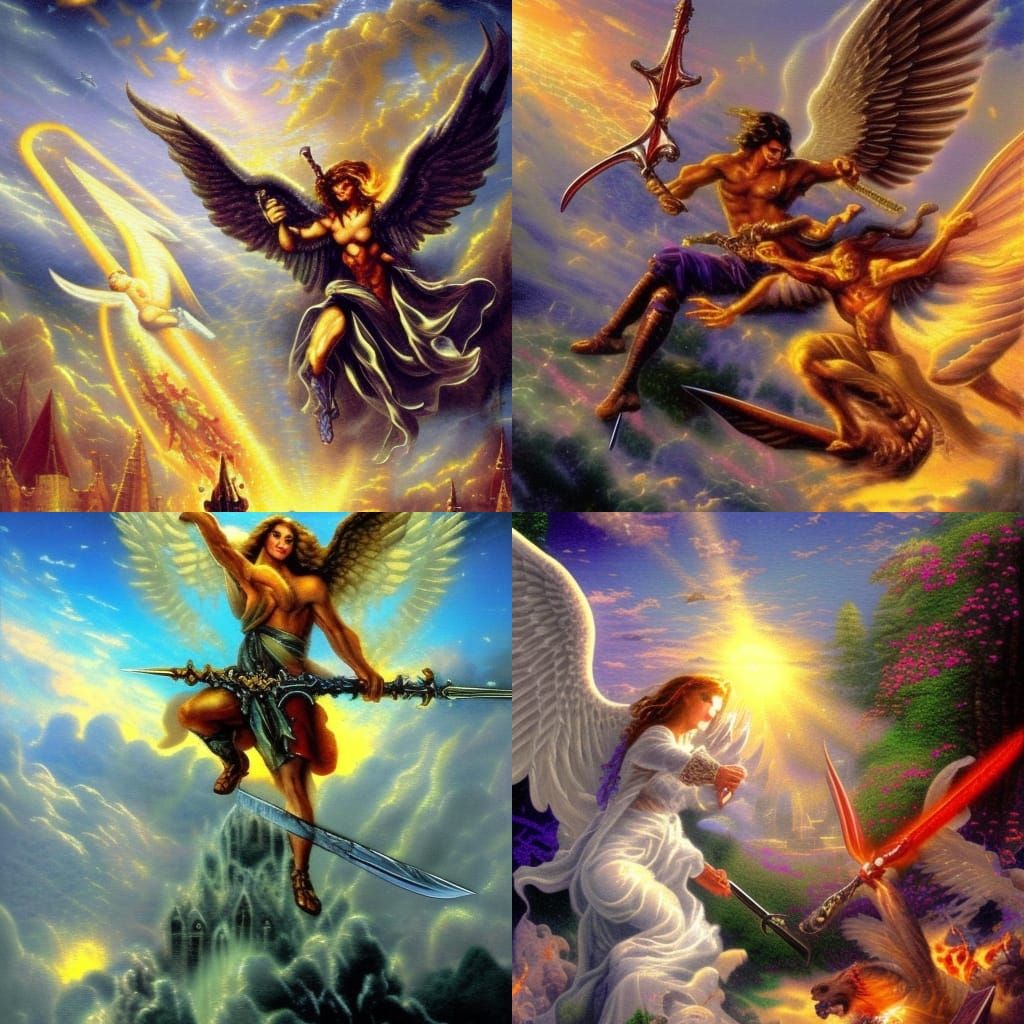 Archangel Michael's Victory in Heaven: Ethereal Fantasy