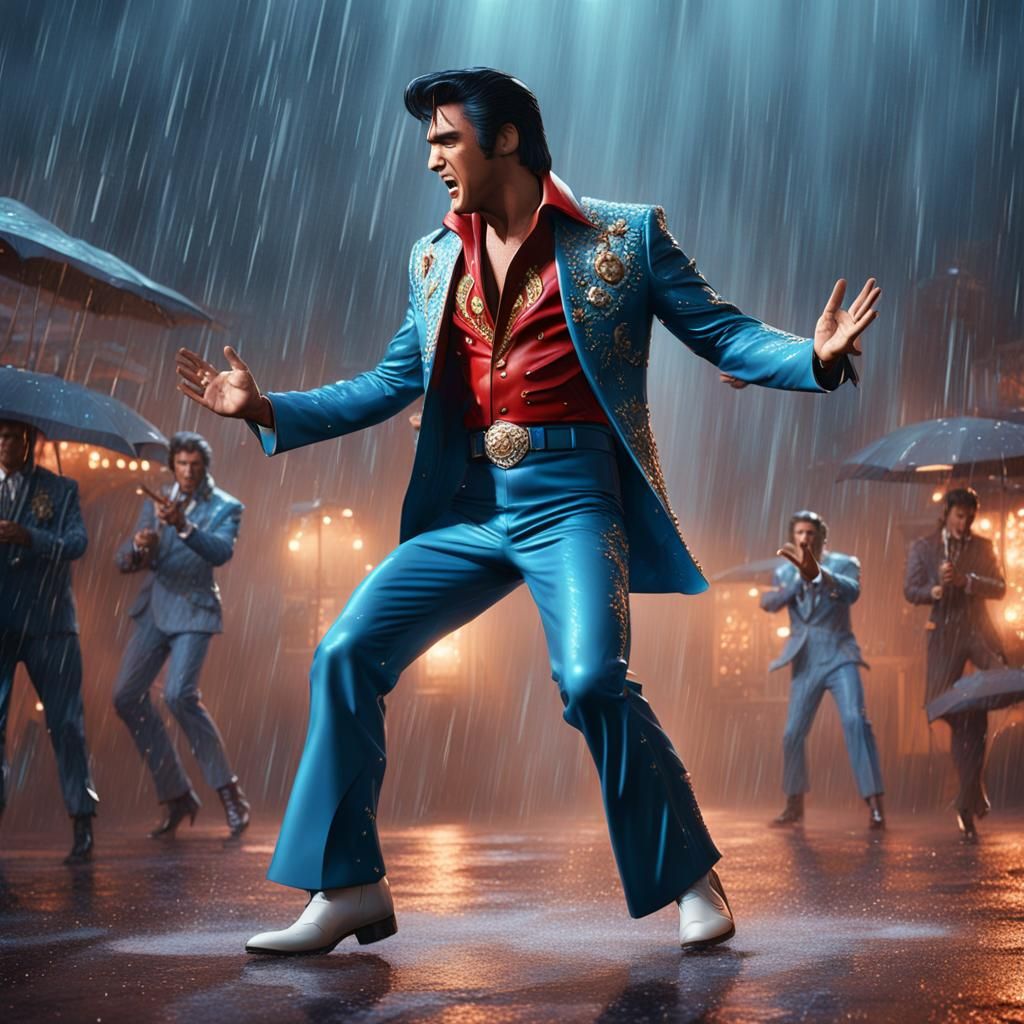 Elvis Presley Dancing in the Rain