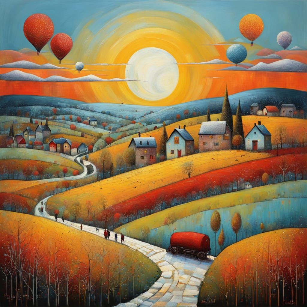 Seasonal Transition in Encaustic Painting Style