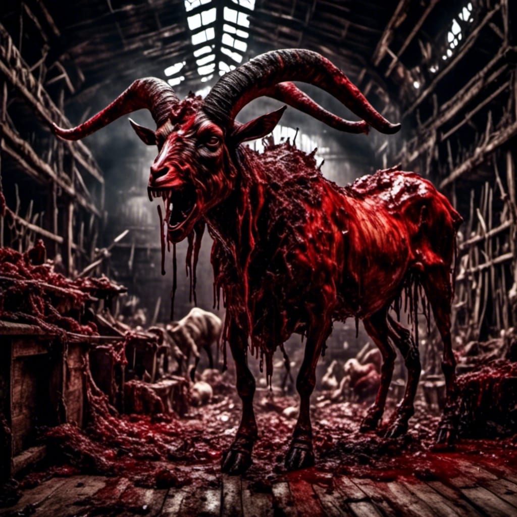 Humanoid Goat Horror in Barn