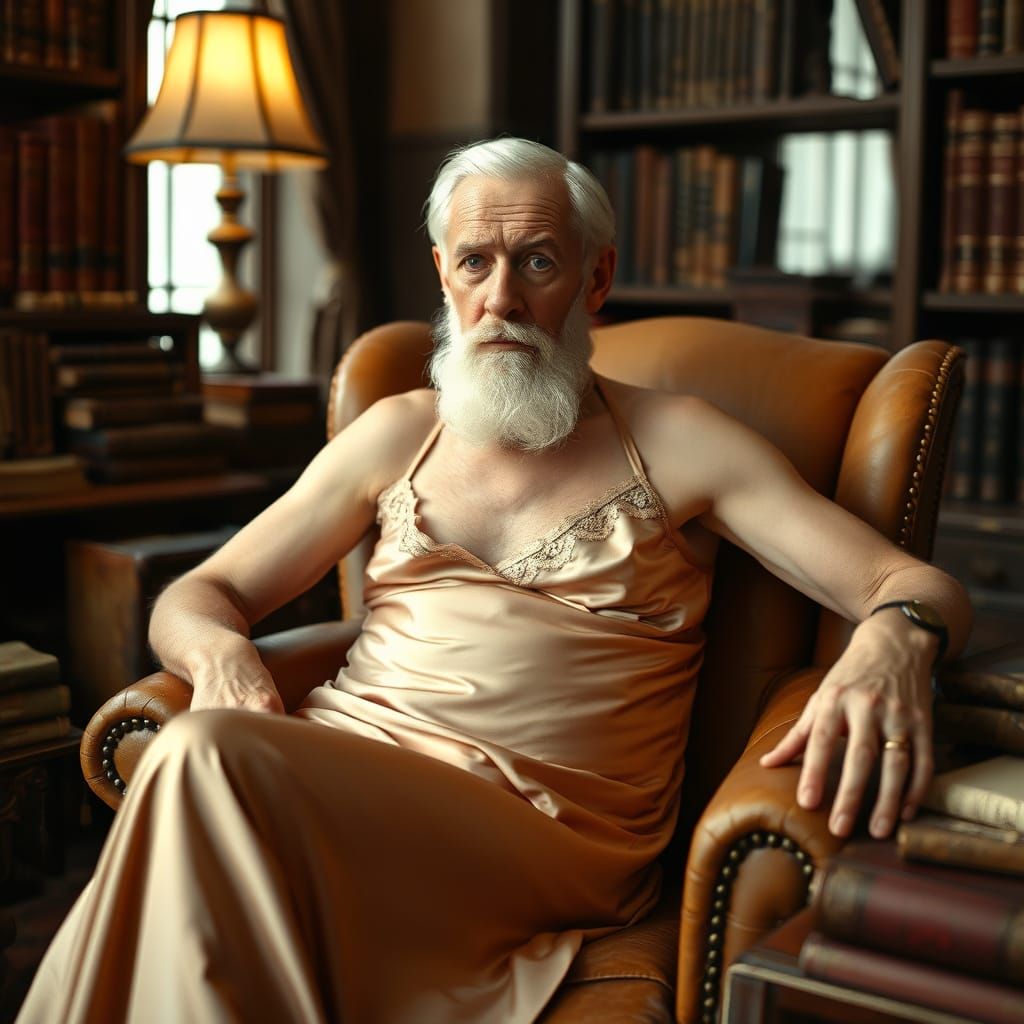 Freud in Silk Slip: A Nostalgic Portrait