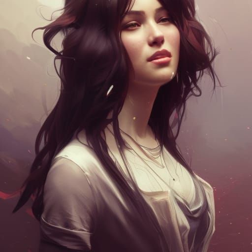 Detailed Portrait in Digital Art Style