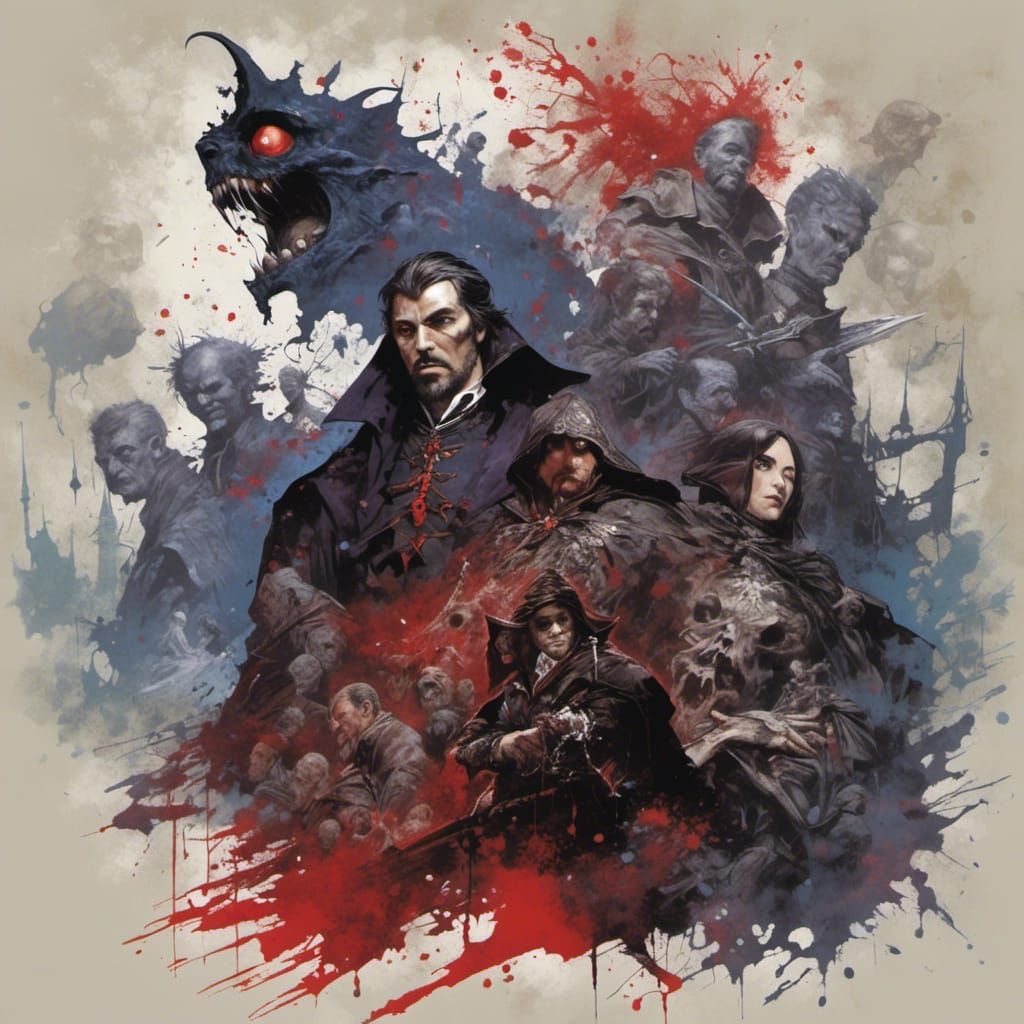 Curse of Strahd in Splatter Graffiti Style