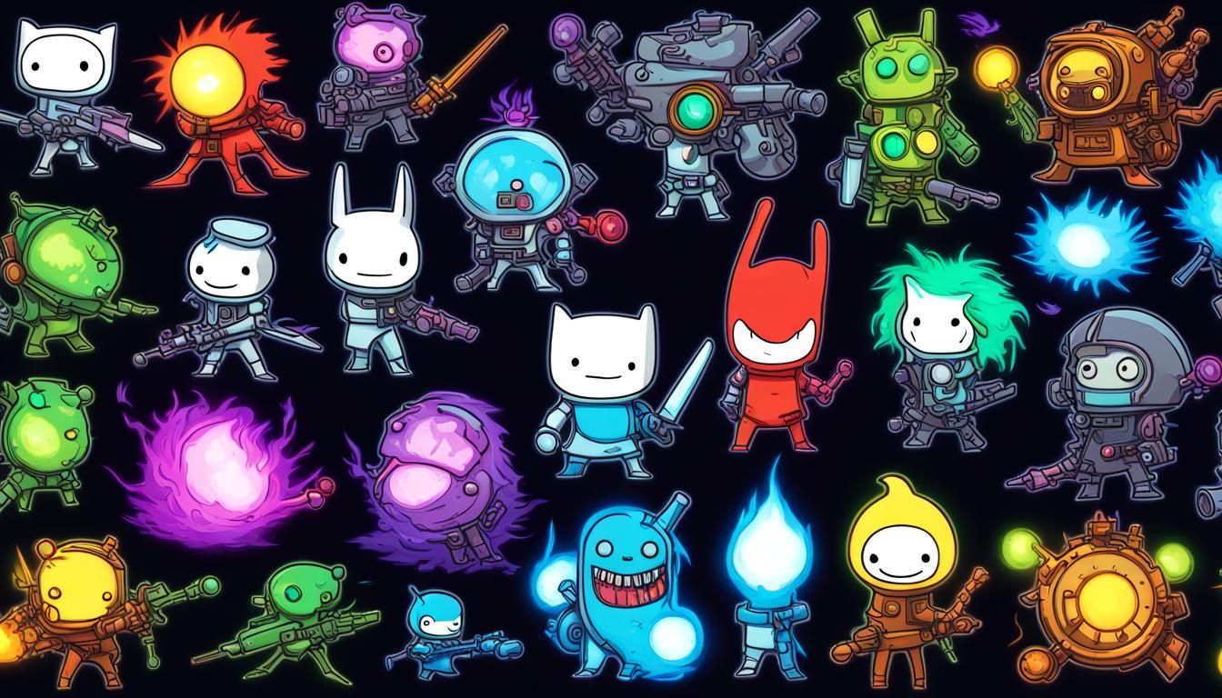 Chibi Steampunk Mecha Robots in Action