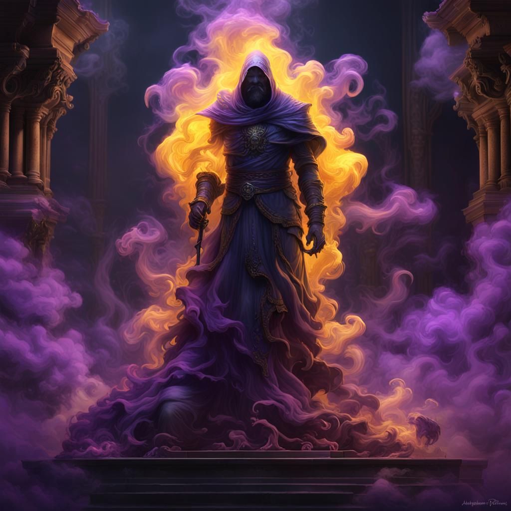 Smoke Ghost Concept Art in Dark Fantasy Style