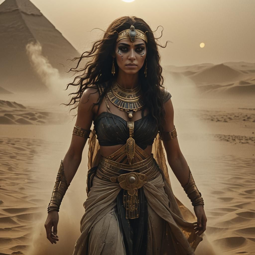 Undead Goddess Anck-su-namun in Dark Fantasy Style