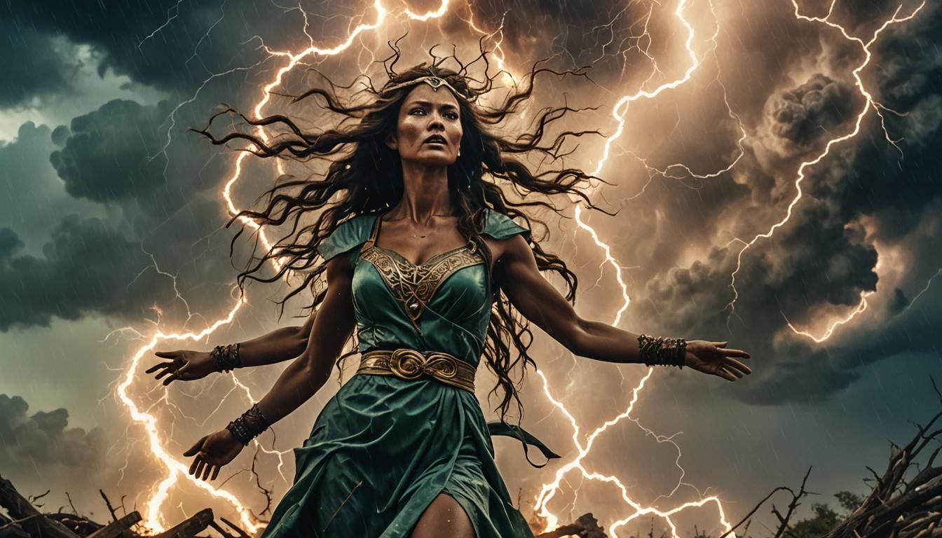 Mother Earth Goddess Unleashes Elemental Powers
