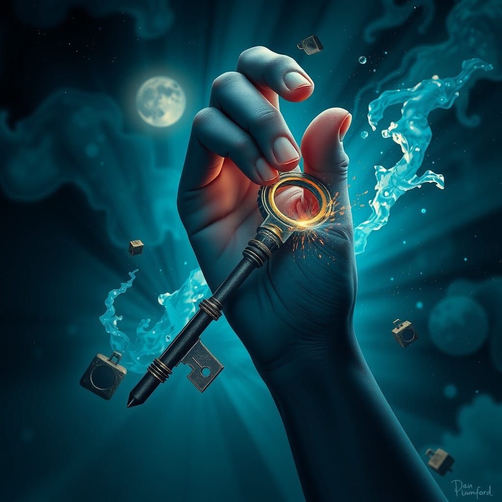 Dreamlike Key in Fantasy Poster Art