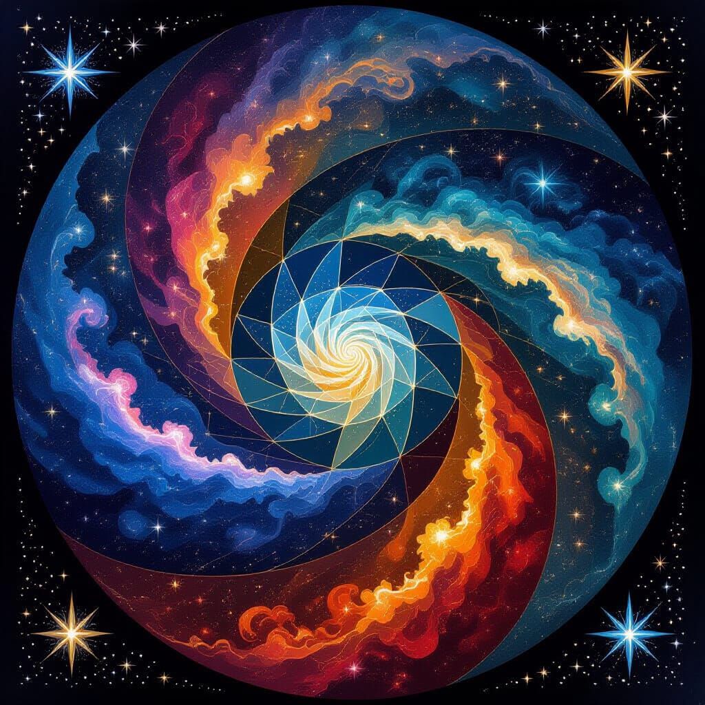 Celestial Kaleidoscope of Galaxies and Stars