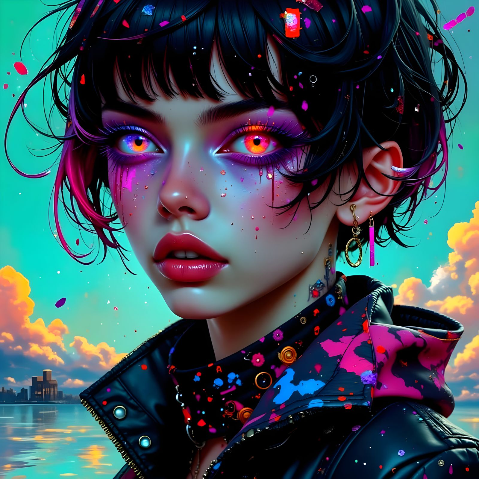 Surreal Anime Portrait of a Neuro-Divergent Teenage Boy