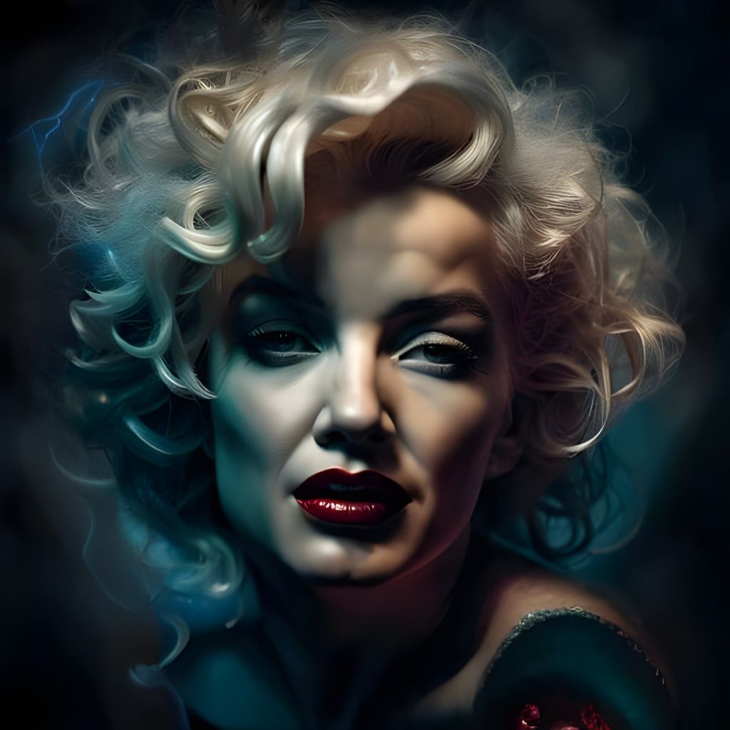 Realistic Color Photo of Marilyn Monroe