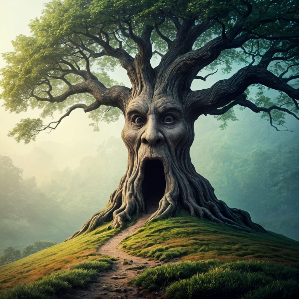 Ethereal Oak Tree Portrait