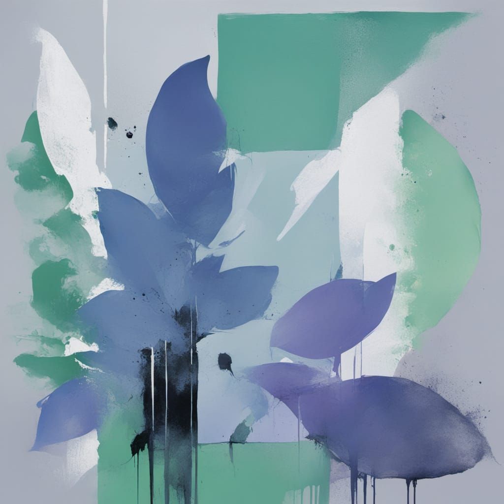 Shadow Periwinkle Gray Surrealism Painting