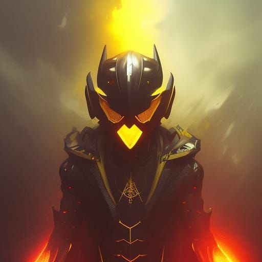 Demonic Yellow Kamen Rider, Hyperdetailed Concept Art