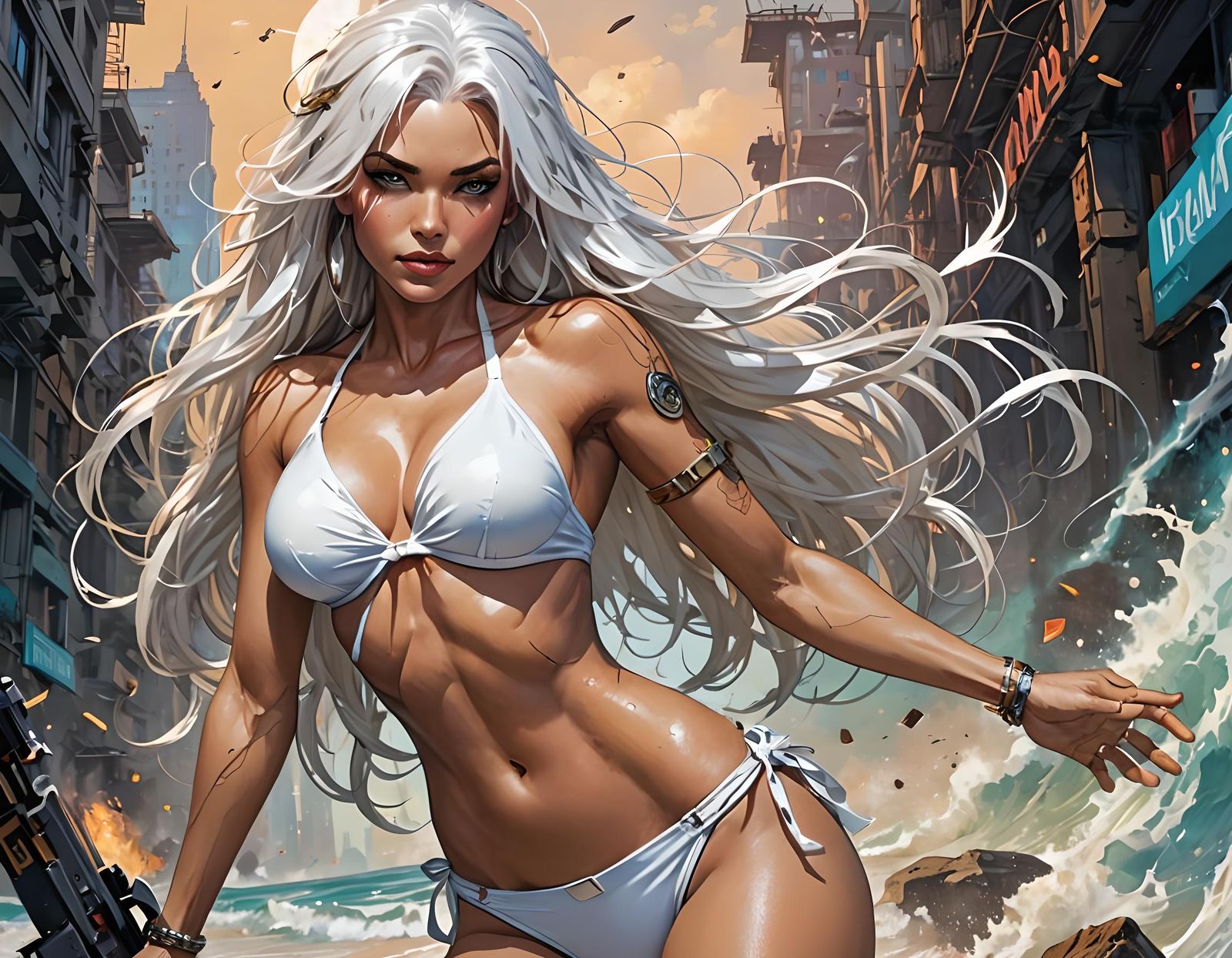 Felicia Hardy as Anime Art, Golden Composition